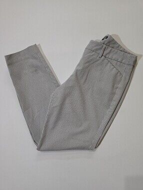 Express Editor Dress Pants Womens Size 4 Black White‎ Gingham Check Career Wear